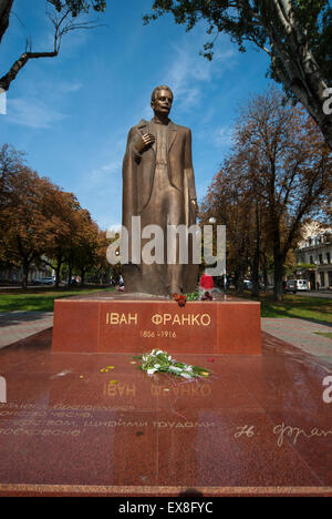 Statue von Ivano Franko in Odessa, Ukraine. Stockfoto