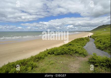 Rhossili Strand Gower Stockfoto