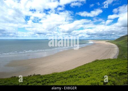 Rhossili Strand Gower Stockfoto