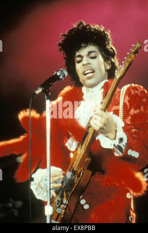 Prinz U.S.-Rock-Musiker im Jahr 1985. Foto Jeffrey Mayer Stockfoto