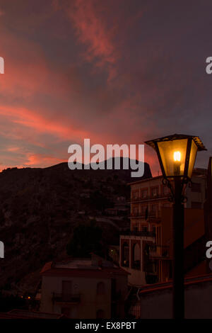 Sonnenuntergang über den Ätna, Sizilien Stockfoto