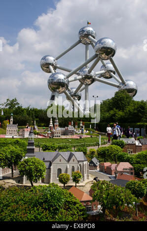 Atomium Museum Mini-Europe Heysel Brüssel Belgien Stockfoto