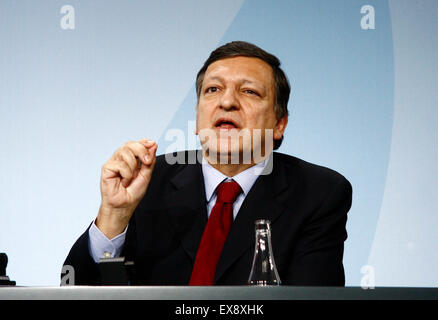 Barroso - G20-Vorbereitungsgipfel / Preporatory G20-Gipfel, Bundeskanzleramt / Chanclery, 22. Februar 2009, Berlin-Krawatte Stockfoto