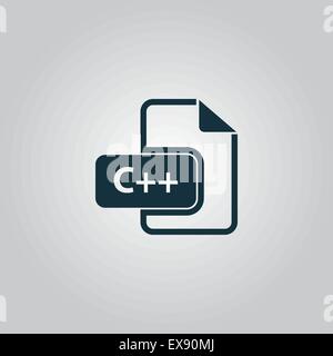 C Entwicklung Format flach Dateisymbol Stock Vektor