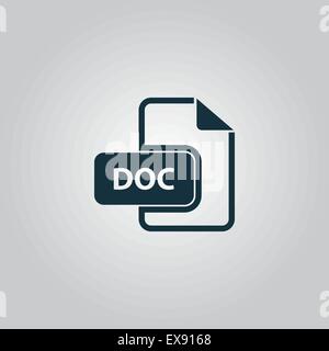 DOC Vektor-Datei-Erweiterung-Symbol. Stock Vektor