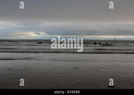 Blick auf den Bristolkanal von Barry Insel Wales Stockfoto