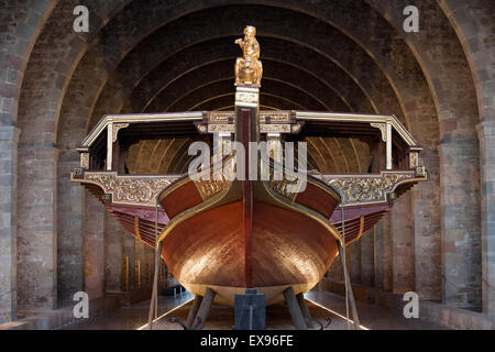 Barcelona Maritime Museum (Museu Maritim), königliche Galeere von John von Österreich, Katalonien, Spanien Stockfoto