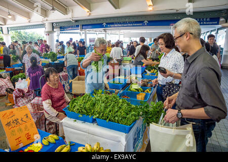 Bio Bauernmärkte in Hongkong am Star Ferry Pier Stockfoto