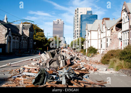 Christchurch Erdbeben 2011 - New Zealand Stockfoto