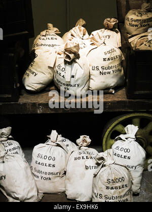 Tresor auf dem Display in der Federal Hall National Memorial, NYC Stockfoto