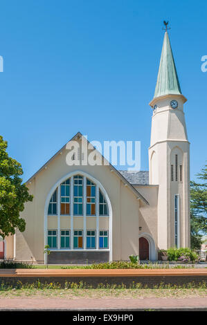 Der niederländischen reformierten Kirche Stellenbosch-Wes mit bunten Fenstern Stockfoto