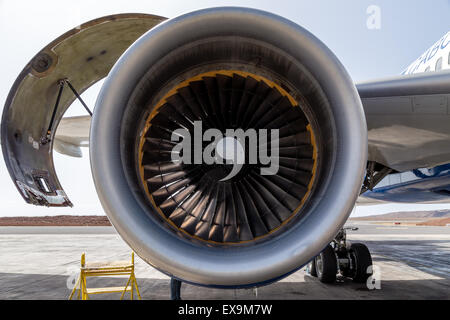 noch Jet-Flugzeug-Engine für die Wartung Stockfoto