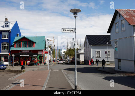 Karastigur Straße Reykjavik Island Stockfoto
