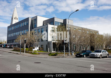 Landspitali Krankenhaus Administration building Eiriksgata 5 Reykjavik Island Stockfoto