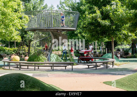 Bestandteil der Garten und Spielplatz am Myriad Botanical Gardens in Oklahoma City, Oklahoma, USA. Stockfoto