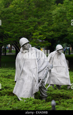 Korean War Veterans Memorial Statuen Washington DC Stockfoto