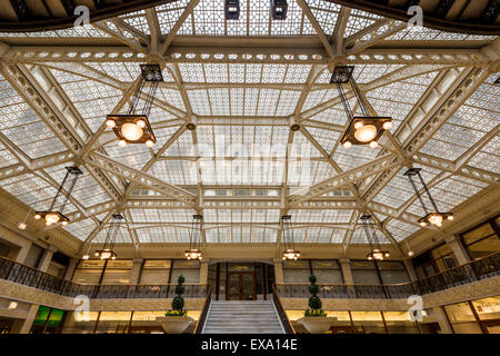 Innere des the Rookery, 209 South LaSalle Street, Chicago, Illinois, USA Stockfoto