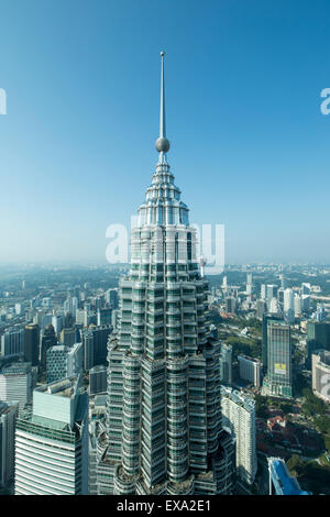 Asien, Malaysia, Kuala Lumpur, Blick von der Aussichtsplattform im 86. Stock des Spitze des Petronas Towers Stockfoto