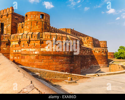 Agra Fort, The Unesco World Heritage Site befindet sich in Agra, Uttar Pradesh, Indien Stockfoto