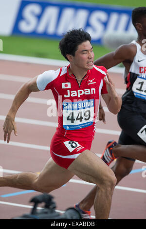 Gwangju, Südkorea. 9. Juli 2015. Yuki Koike (JPN) Leichtathletik: Der 28. Sommer Universiade 2015 Gwangju Herren 100m Halbfinale bei den wichtigsten Gwangju Universiade-Studium in Gwangju, Südkorea. © Takashi OKUI/AFLO/Alamy Live-Nachrichten Stockfoto