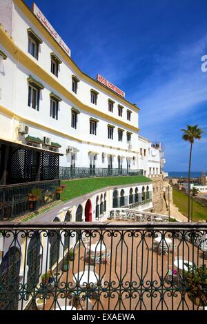 Außenseite des Hotel Continental, Tanger, Marokko, Nordafrika, Afrika Stockfoto