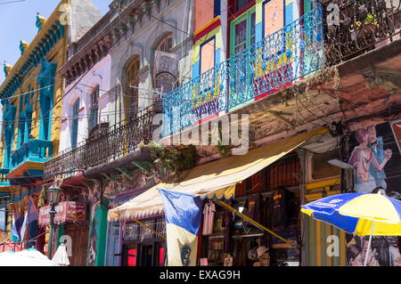 La Boca-Viertel, bekannt für seine lebendige Farben, Restaurants und den Tango, Buenos Aires, Argentinien, Südamerika Stockfoto