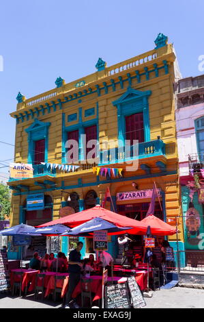 La Boca-Viertel, bekannt für seine lebendige Farben, Restaurants und den Tango, Buenos Aires, Argentinien, Südamerika Stockfoto