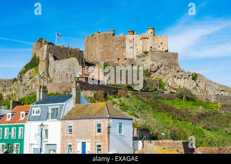 Burg von Mont Hochmuts, Jersey, Kanalinseln, Großbritannien, Europa Stockfoto