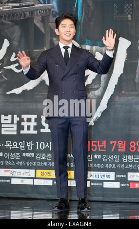 Lee Joon-Gi, 7. Juli 2015: südkoreanischer Schauspieler Lee Joon-gi besucht eine Pressevorstellung des südkoreanischen Drama, "Gelehrter, der die Nachtwanderungen" in Seoul, Südkorea. © Lee Jae-Won/AFLO/Alamy Live-Nachrichten Stockfoto