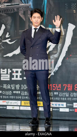 Lee Joon-Gi, 7. Juli 2015: südkoreanischer Schauspieler Lee Joon-gi besucht eine Pressevorstellung des südkoreanischen Drama, "Gelehrter, der die Nachtwanderungen" in Seoul, Südkorea. © Lee Jae-Won/AFLO/Alamy Live-Nachrichten Stockfoto