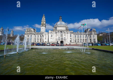 City Hall, Cardiff, Wales, Vereinigtes Königreich, Europa Stockfoto