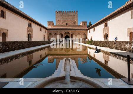 Gericht der Myrten, Alhambra, UNESCO-Weltkulturerbe, Granada, Provinz Granada, Andalusien, Spanien, Europa Stockfoto