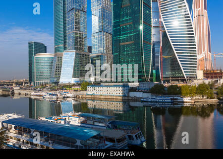Wolkenkratzer der modernen Stadt Moskau International Business und Finanzen Entwicklung, Moskau, Russland, Europa Stockfoto