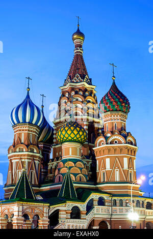 St. Basils Kathedrale in Red Square, UNESCO-Weltkulturerbe, Moskau, Russland, Europa Stockfoto