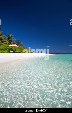 Strand in der Malediven, Indischer Ozean, Asien Stockfoto