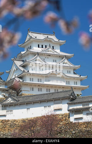 Burg Himeji, UNESCO-Weltkulturerbe, Himeji, Kansai, Honshu, Japan, Asien Stockfoto