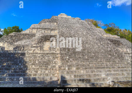 Struktur IX, Becan, Maya-Ruinen, Campeche, Mexiko, Nordamerika Stockfoto