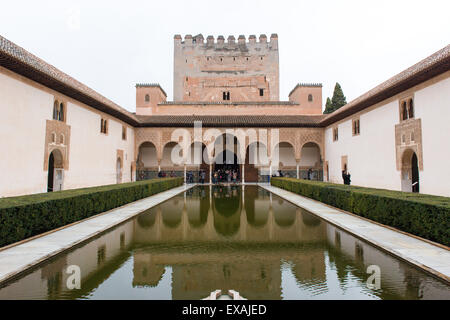 Patio de Mapuches, Palacios Nazaries, der Alhambra, UNESCO-Weltkulturerbe, Granada, Andalusien, Spanien, Europa Stockfoto