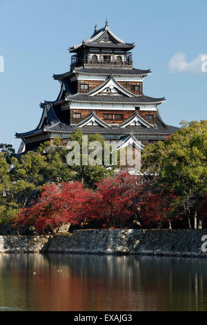 Burg von Hiroshima, Hiroshima, westliche Honshu, Japan, Asien Stockfoto