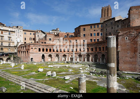 Ruinen von Trajans Markt, Trajan-Forum (Foro Traiano), UNESCO-Weltkulturerbe, Rom, Latium, Italien, Europa Stockfoto