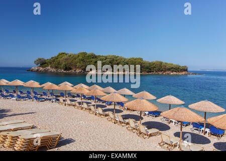 Agia Paraskevi-Strand. Agia Paraskevi Strand Syvota, Perdika Thesprotia Griechenland Stockfoto