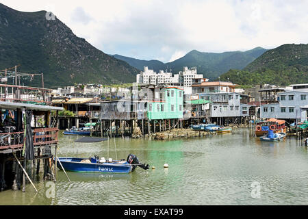 Fischerdorf Tai O, Lantau Island, Hong Kong China chinesische Stockfoto
