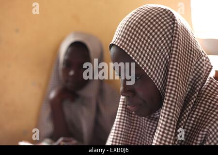 Islamische Grundschule in Nigeria Stockfoto