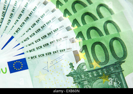 100 Euro-Banknoten Stockfoto