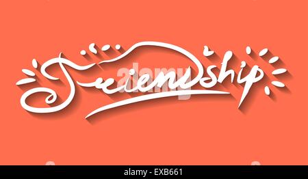 Freundschaft-Schriftzug Stock Vektor