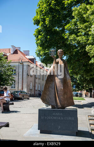 Statue von Marie Curie in Warschau Stockfoto