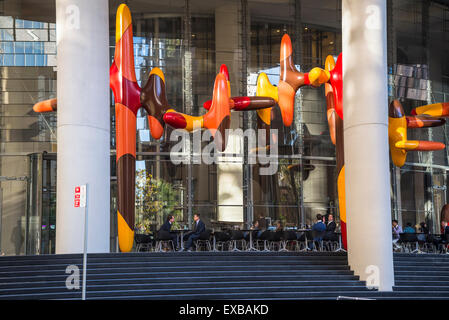 1 Bligh Street, "Tag In, Day Out" Skulptur von James Angus, CBD, Sydney, Australien Stockfoto