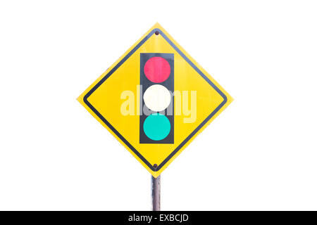 Ampel gelb, Hintergrund, blau, Auto, Wechsel, Check, Stadt, Wolke, Farbe, bunt, Konzept, Kontrolle, Controler Stockfoto