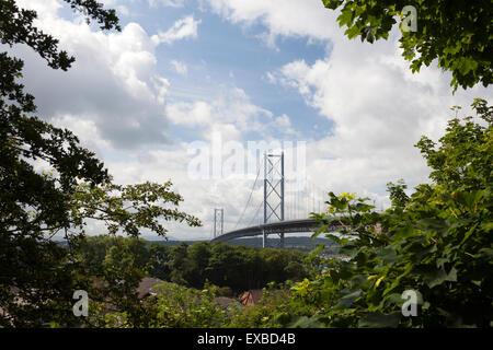 Die Forth Road Bridge, North Queensferry, Fife Stockfoto
