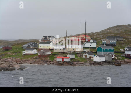 Ein Blick auf Harrington Harbour am unteren Nordufer des St. Lawrence River. Stockfoto